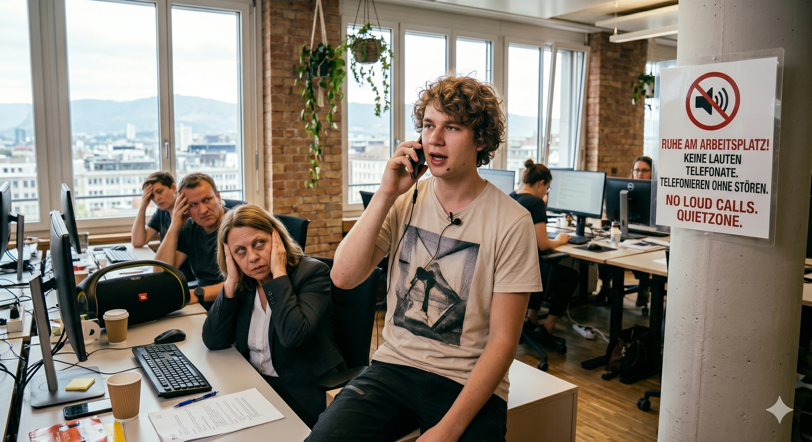 Der Open-Space-Telefonierer