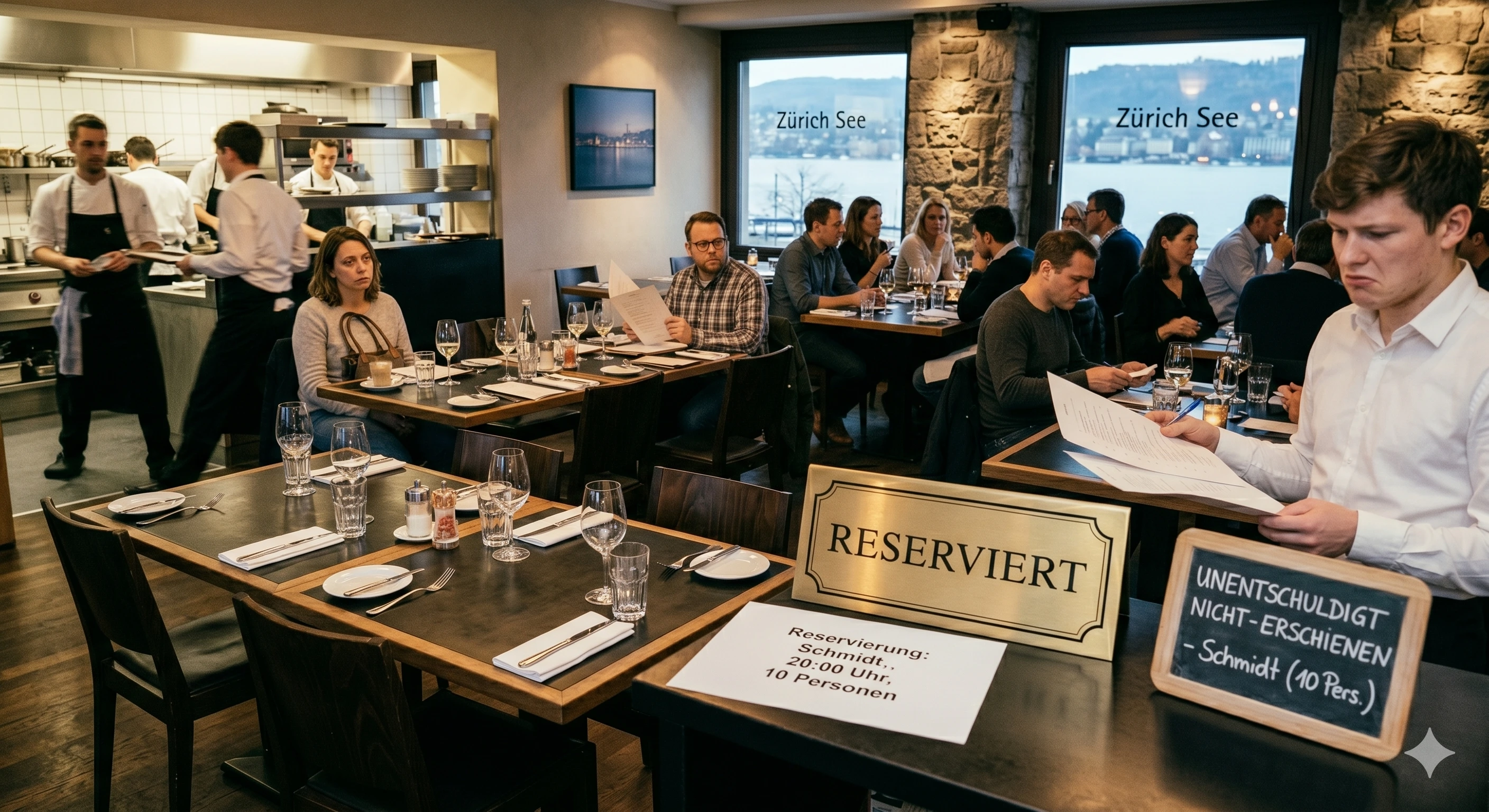 Der Tisch-Reservierer ohne Erscheinen
