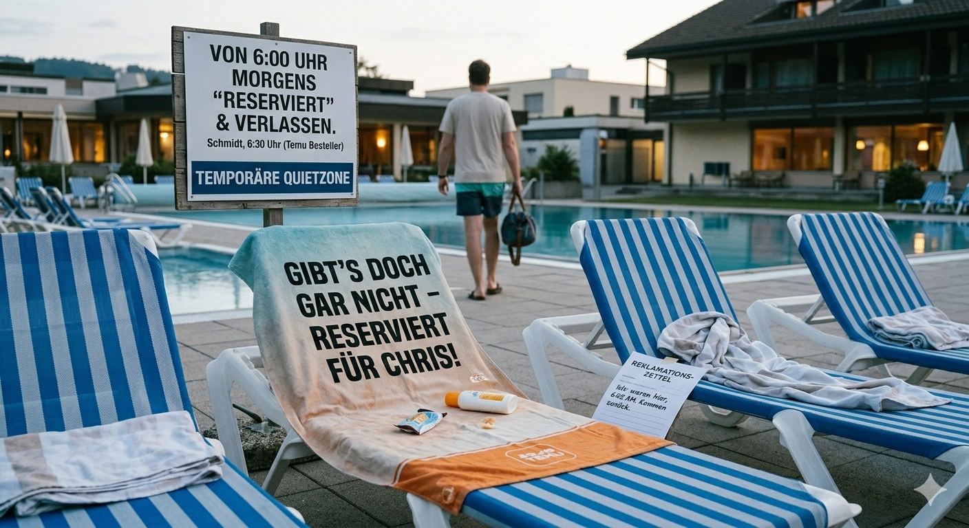 Der Liegestuhl-mit-Tüechli-Reservierer